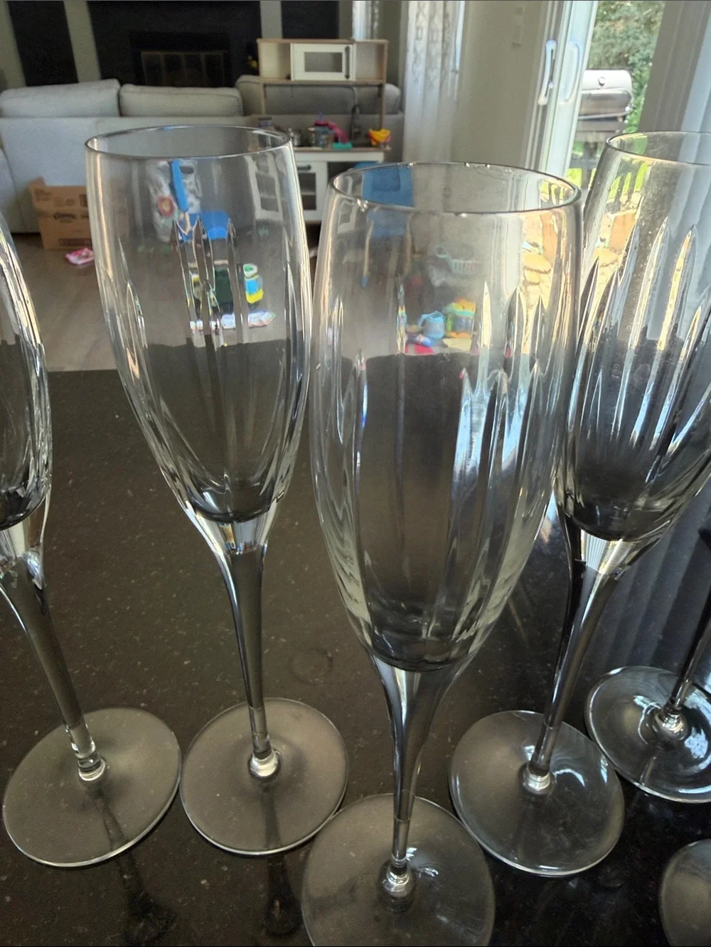 Mikasa Arctic Lights Champagne Flute - Faceted Crystal Stemware